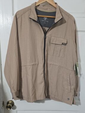 healing hands Men's Zip-Front Lightweight Tan Jacket